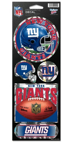 New York Giants Decal 4x11 Die Cut Prismatic Style