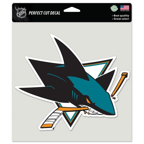 San Jose Sharks Decal 8x8 Perfect Cut Color - Special Order