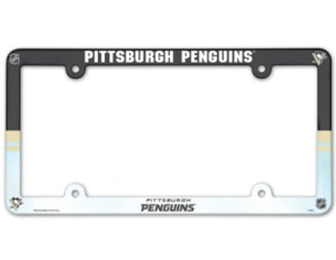 Pittsburgh Penguins License Plate Frame Plastic Full Color Style - Special Order