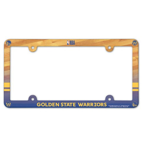 Golden State Warriors Plastic License Plate Frame Full Color Style