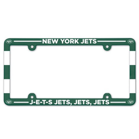 New York Jets License Plate Frame Plastic Full Color Style