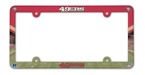 San Francisco 49ers License Plate Frame Plastic Full Color Style