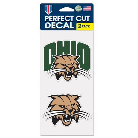 Ohio Bobcats Decal 4x4 Perfect Cut Set of 2