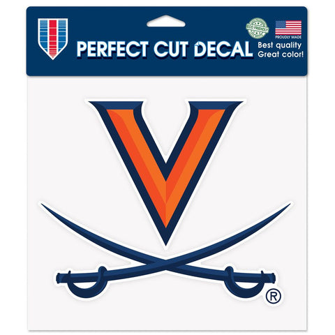 Virginia Cavaliers Decal 8x8 Perfect Cut Color - Special Order