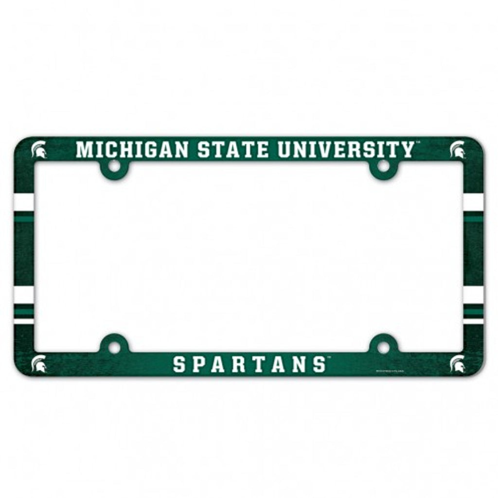 Michigan State Spartans Plastic Full Color License Plate Frame