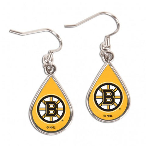 Boston Bruins Earrings Tear Drop Style - Special Order