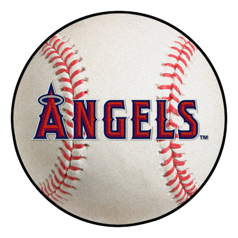 Los Angeles Angels Baseball Rug - 27in. Diameter