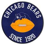 Chicago Bears Roundel Rug - 27in. Diameter, NFL Vintage