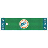 Miami Dolphins Putting Green Mat - 1.5ft. x 6ft., NFL Vintage