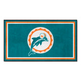 Miami Dolphins 3ft. x 5ft. Plush Area Rug, NFL Vintage