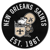 New Orleans Saints Roundel Rug - 27in. Diameter, NFL Vintage