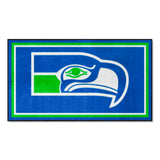 Seattle Seahawks 3ft. x 5ft. Plush Area Rug, NFL Vintage