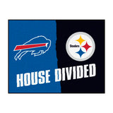 NFL House Divided - Bills / Steelers Rug 34 in. x 42.5 in.