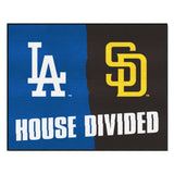 MLB House Divided - Dodgers / Padres Rug 34 in. x 42.5 in.