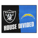 NFL House Divided - Raiders / Chargers Rug 34 in. x 42.5 in.