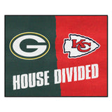 NFL House Divided - Packers / Chiefs Rug 34 in. x 42.5 in.