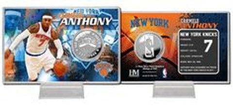 New York Knicks Carmelo Anthony Coin Card - Silver Stad