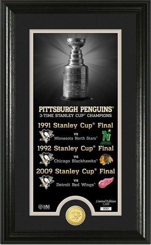 Pittsburgh Penguins Legacy Supreme Bronze Coin Panoramic Photo Mint
