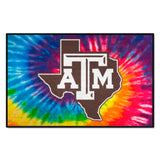 Texas A&M Aggies Tie Dye Starter Mat Accent Rug - 19in. x 30in.