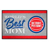 Detroit Pistons World's Best Mom Starter Mat Accent Rug - 19in. x 30in.