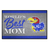 Kansas Jayhawks World's Best Mom Starter Mat Accent Rug - 19in. x 30in.