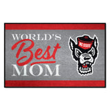 NC State Wolfpack World's Best Mom Starter Mat Accent Rug - 19in. x 30in.