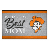 Oklahoma State Cowboys World's Best Mom Starter Mat Accent Rug - 19in. x 30in.