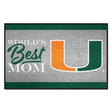 Miami Hurricanes World's Best Mom Starter Mat Accent Rug - 19in. x 30in.