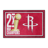 Houston Rockets Dynasty 4ft. x 6ft. Plush Area Rug