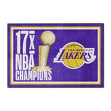 Los Angeles Lakers Dynasty 4ft. x 6ft. Plush Area Rug