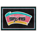 NBA Retro San Antonio Spurs 5ft. x 8 ft. Plush Area Rug