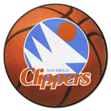 NBA Retro San Diego Clippers Basketball Rug - 27in. Diameter