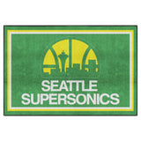 NBA Retro Seattle Supersonics 5ft. x 8 ft. Plush Area Rug