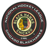 NHL Retro Chicago Blackhawks Hockey Puck Rug - 27in. Diameter