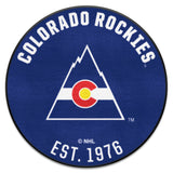 NHL Retro Colorado Rockies Roundel Rug - 27in. Diameter