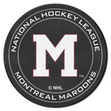 NHL Retro Montreal Maroons Hockey Puck Rug - 27in. Diameter