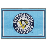 NHL Retro Pittsburgh Penguins 5ft. x 8 ft. Plush Area Rug