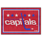 NHL Retro Washington Capitals 5ft. x 8 ft. Plush Area Rug