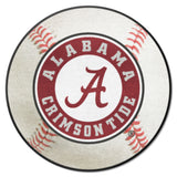 Alabama Crimson Tide Baseball Rug, Round Logo - 27in. Diameter