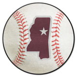 Mississippi State Bulldogs Baseball Rug, State Logo - 27in. Diameter