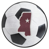 Mississippi State Bulldogs Soccer Ball Rug, State Logo - 27in. Diameter