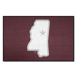 Mississippi State Bulldogs Starter Mat Accent Rug, State Logo - 19in. x 30in.