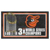 Baltimore Orioles Dynasty 3ft. x 5ft. Plush Area Rug