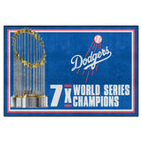 Los Angeles Dodgers Dynasty 5ft. x 8 ft. Plush Area Rug