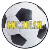 Michigan Wolverines Soccer Ball Rug - 27in. Diameter