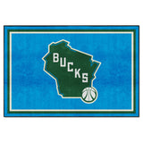 Milwaukee Bucks 5ft. x 8 ft. Plush Area Rug