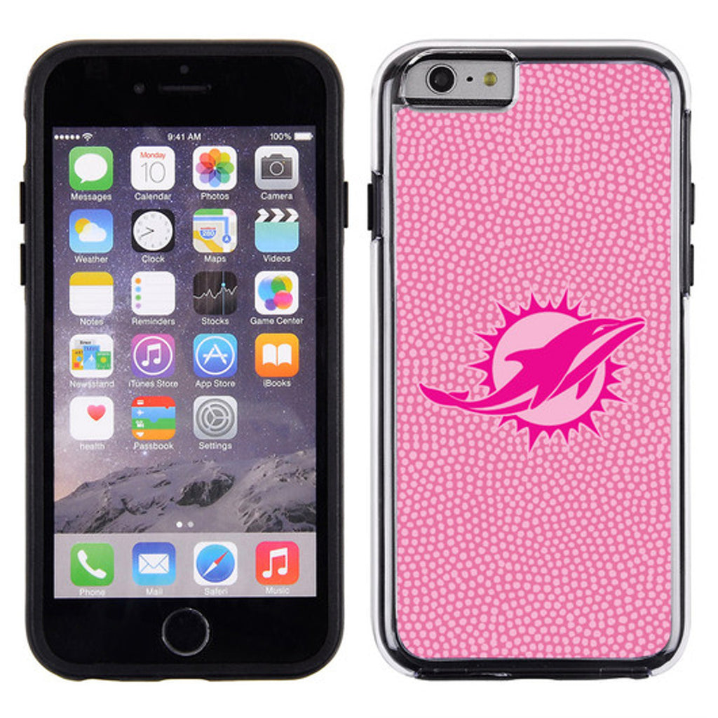Miami Dolphins Phone Case Pink Football Pebble Grain Feel iPhone 6 Case CO