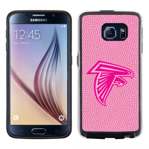 Atlanta Falcons Phone Case Pink Football Pebble Grain Feel Samsung Galaxy S6 CO