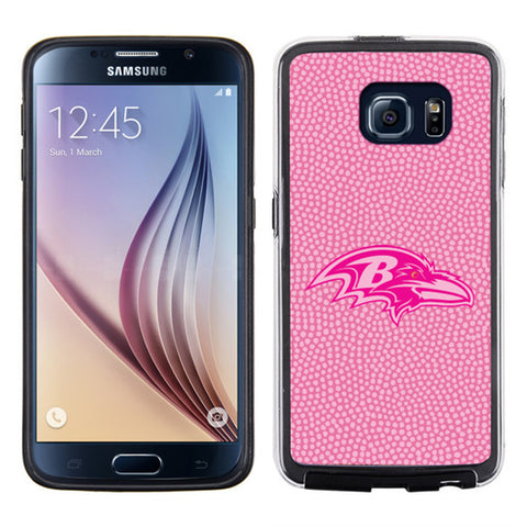 Baltimore Ravens Phone Case Pink Football Pebble Grain Feel Samsung Galaxy S6 CO
