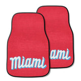 Miami Marlins Front Carpet Car Mat Set - 2 Pieces